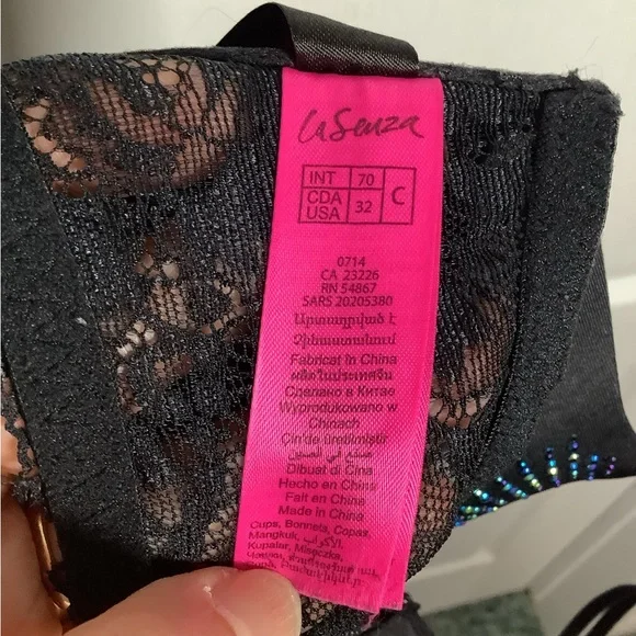 La Senza Beyond Sexy convertible front closure bra with rhinestones - Picture 12 of 15